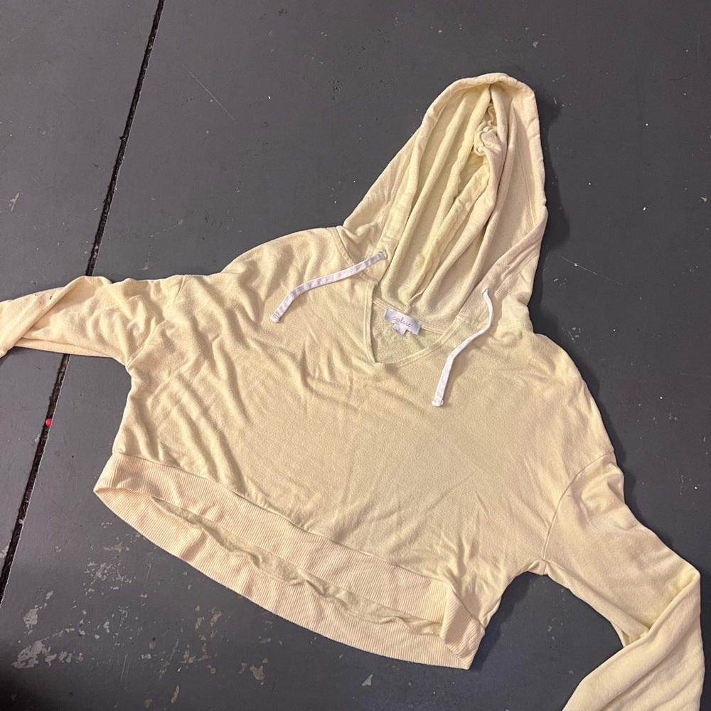 Colsie Yellow Hooded Women's Sweatshirt